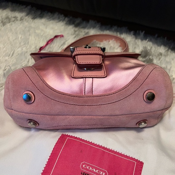 Coach Madison - 8975 Pink Satin & Suede Mini Top Handle - Limited Edition - Picture 8 of 8